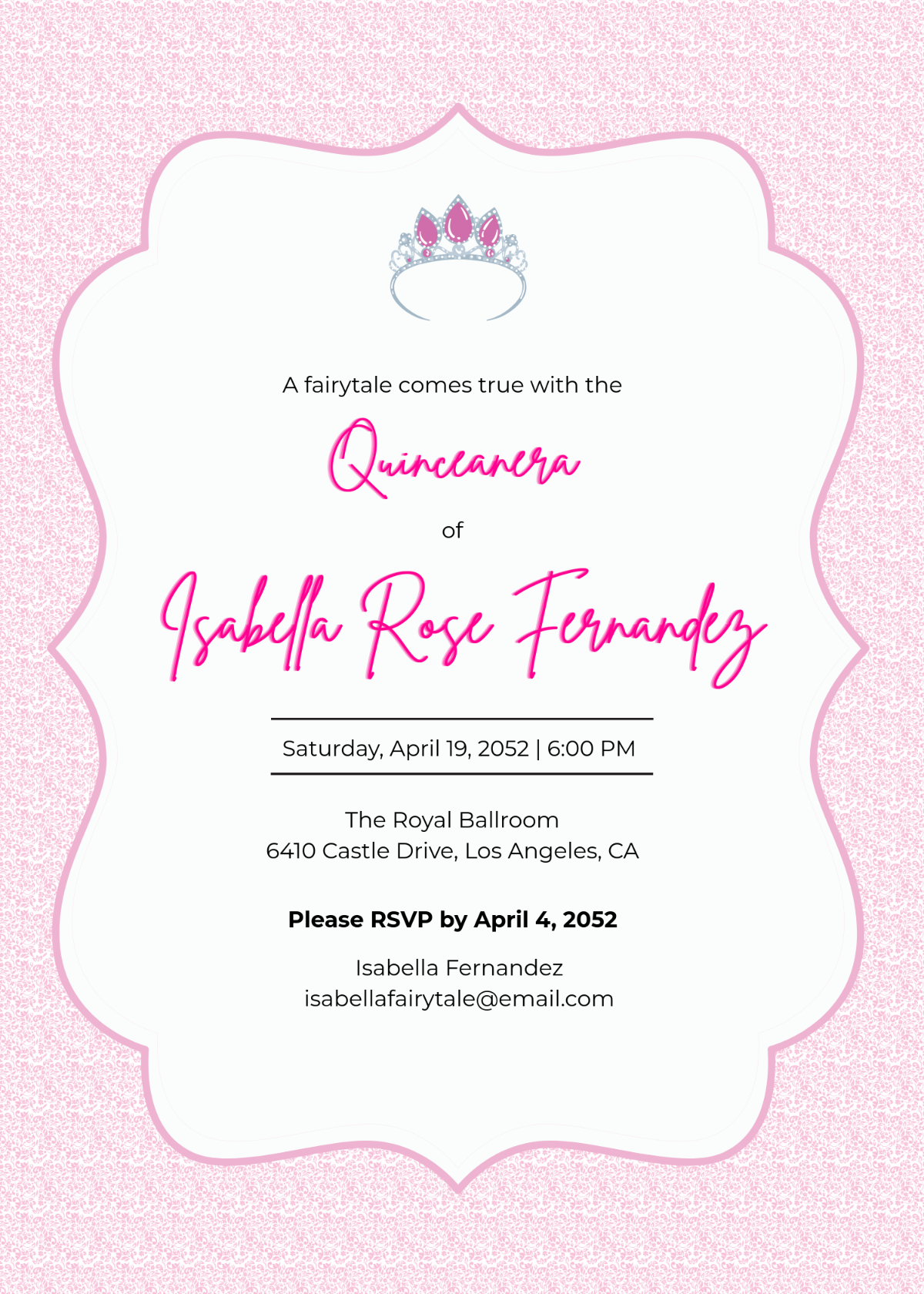 fairytale invitation template free