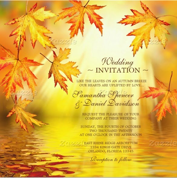 Free Fall Invitation Templates
