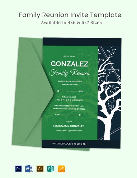 family reunion invite template