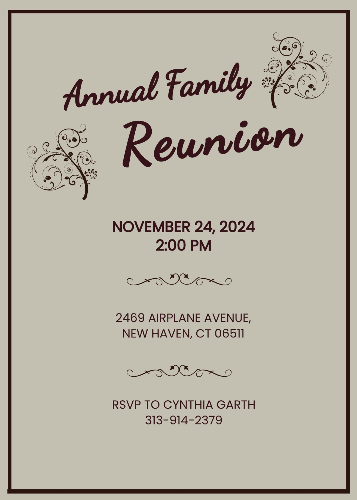 FREE Family Reunion Invitation Templates Edit Online Download 