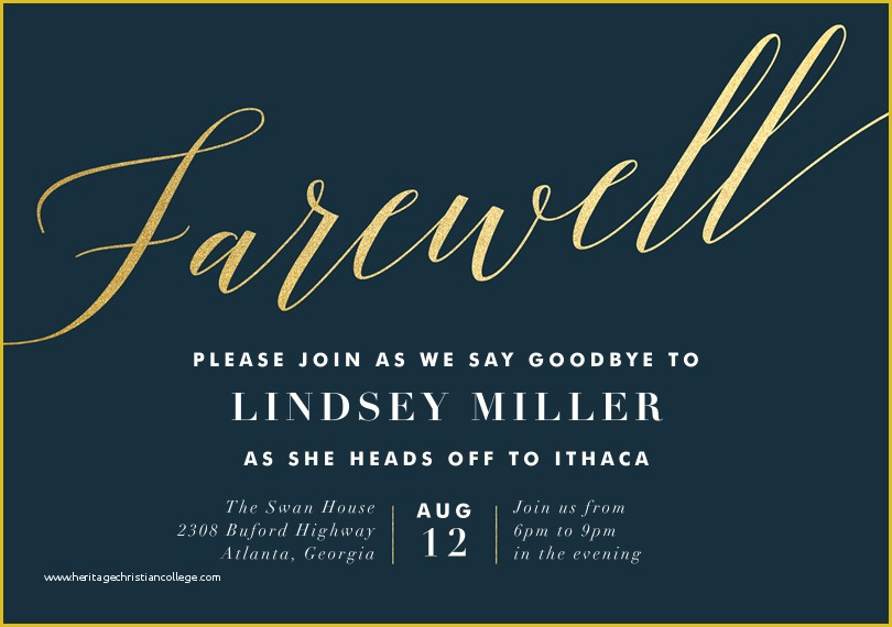 free farewell invitation templates