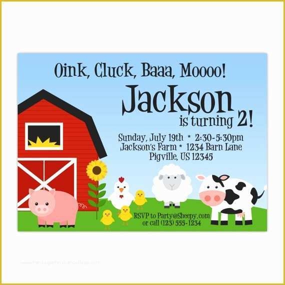 farm birthday invitation templates free
