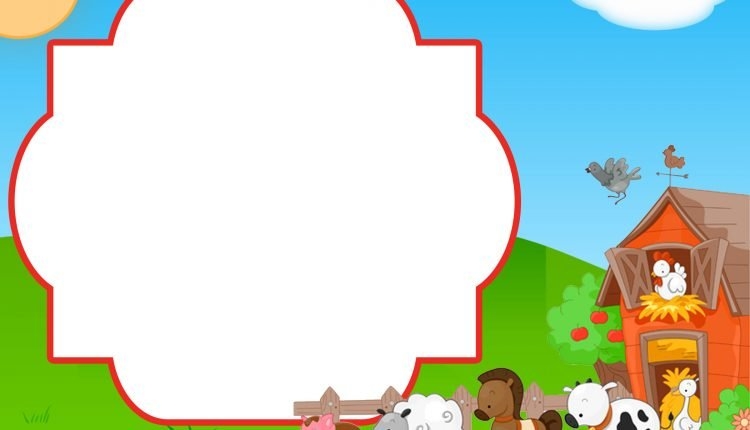 FREE Farm Invitation Template All Animals FREE Invitation Templates 