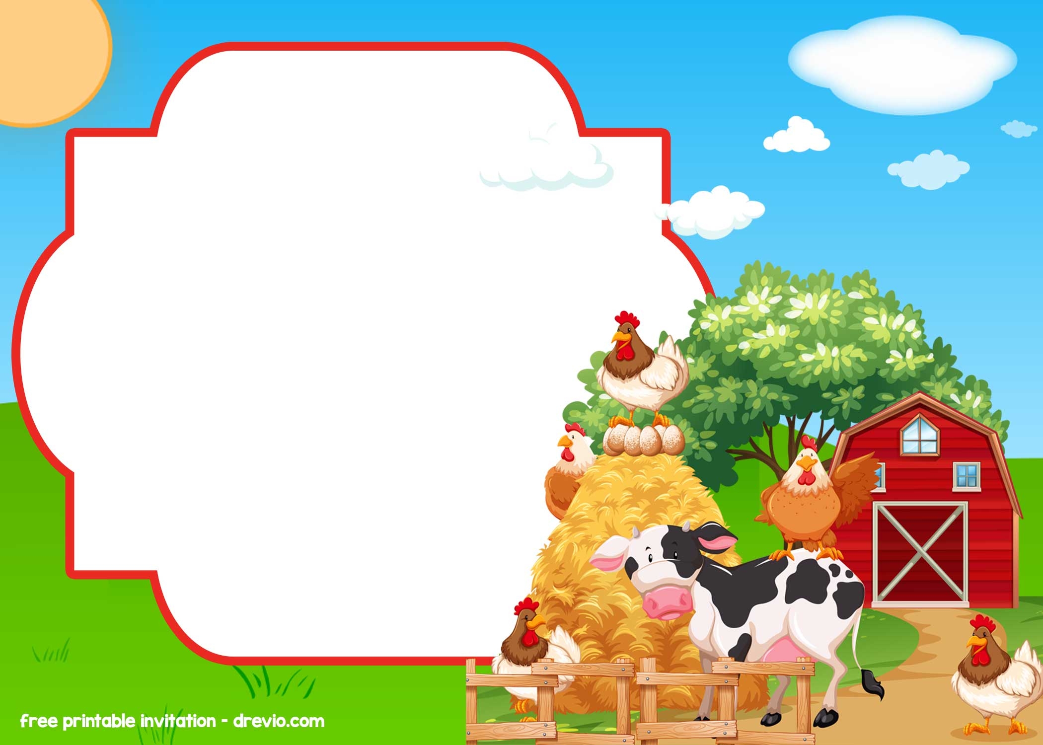 Free Farm Invitation Template Printable Templates
