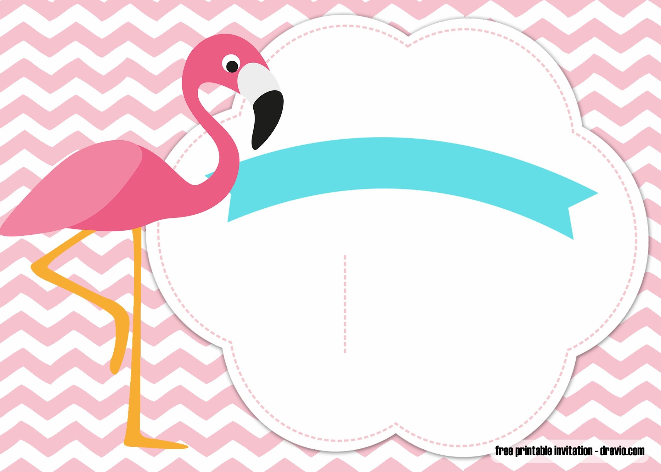 FREE Flamingo Pool Party Invitation Template DREVIO