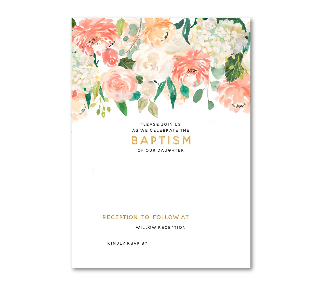 Free Floral Baptism Invitation Template Dolanpedia