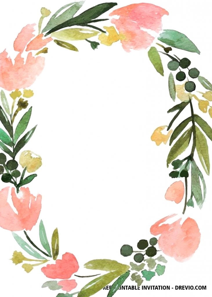 FREE Floral Wedding Invitation Templates DREVIO