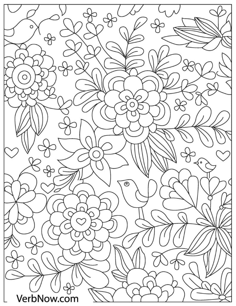 Free FLOWERS Coloring Pages For Download Printable PDF VerbNow