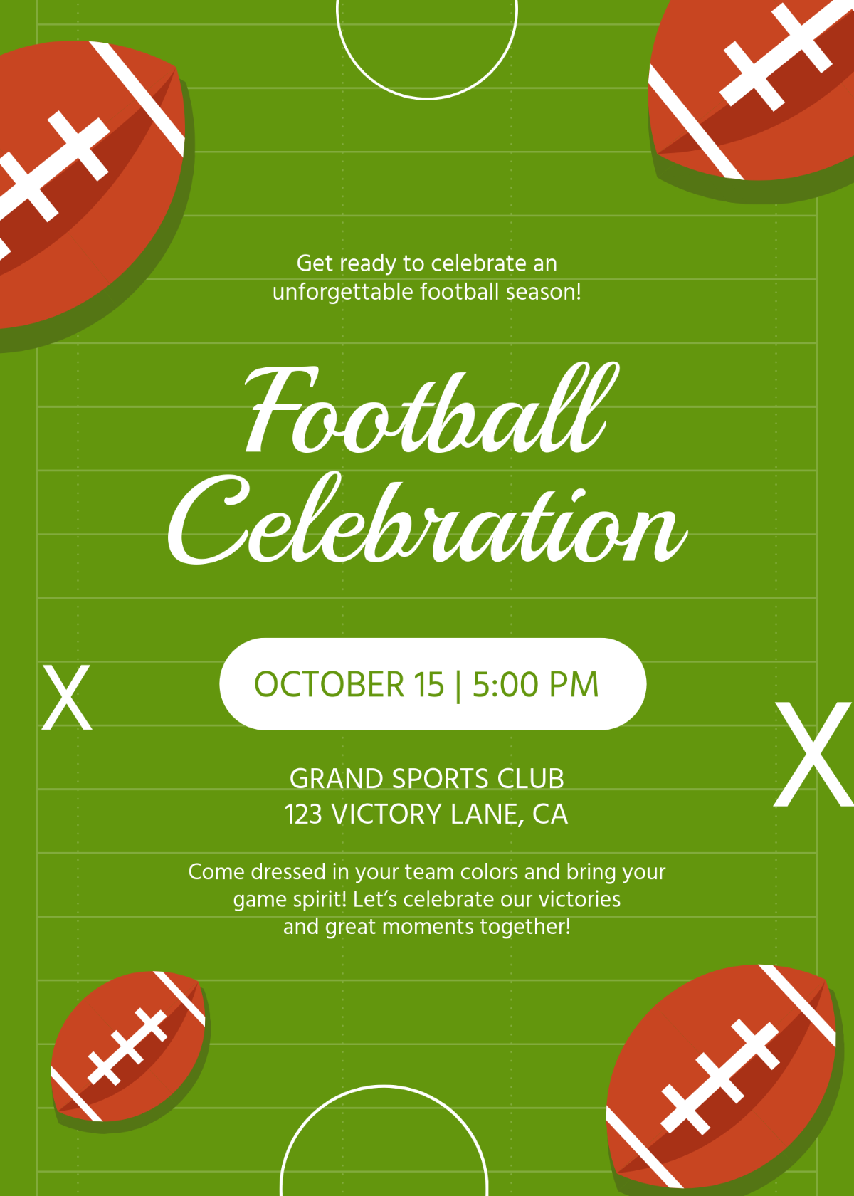 football birthday invitation template