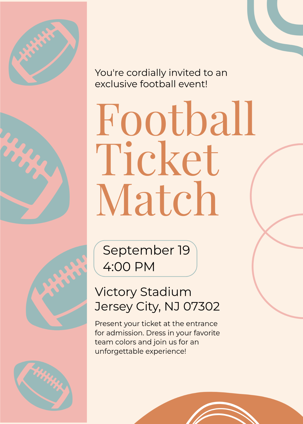 free football party invitation template