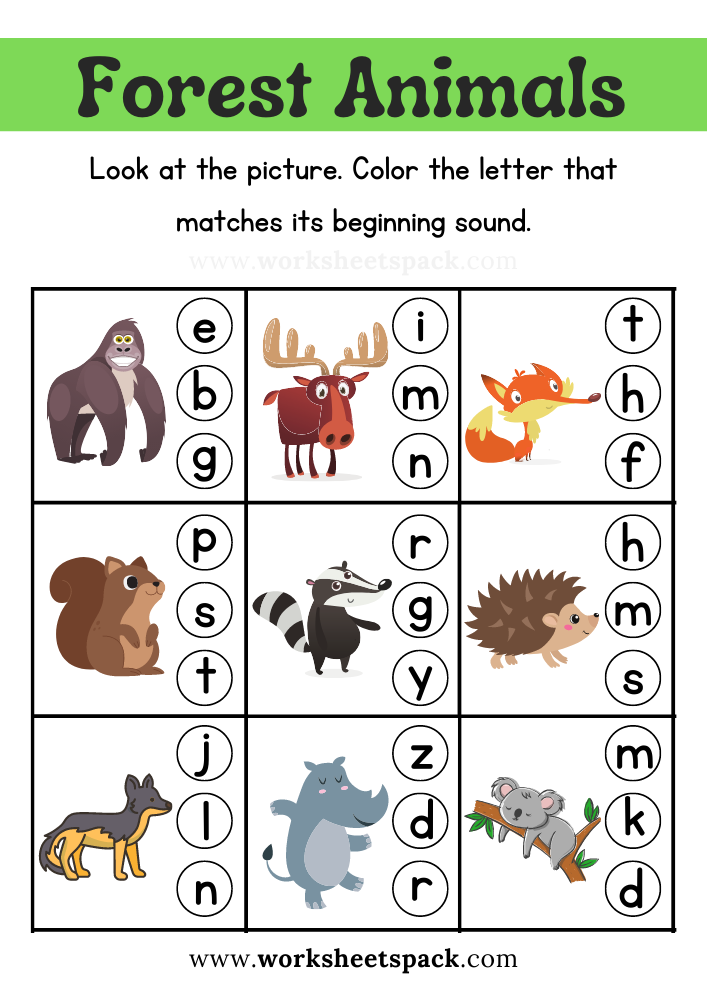 sound pictures for kids printable