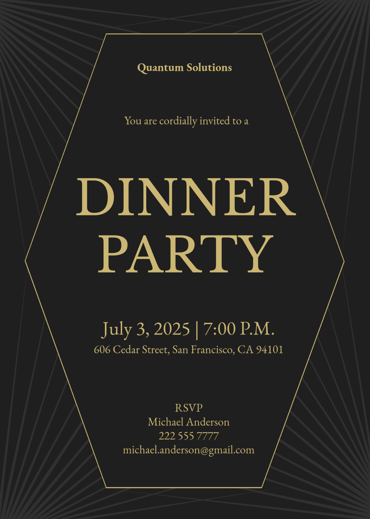 Free Formal Dinner Invitation Template Edit Online Download