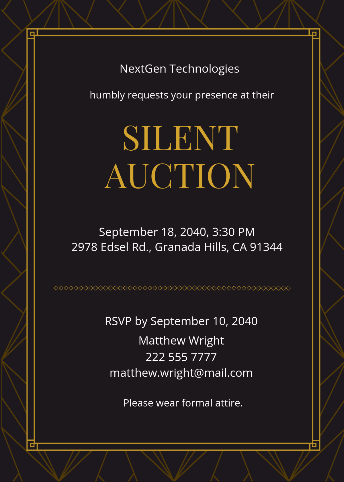 Free Formal Invitation Design Template Edit Online Download 
