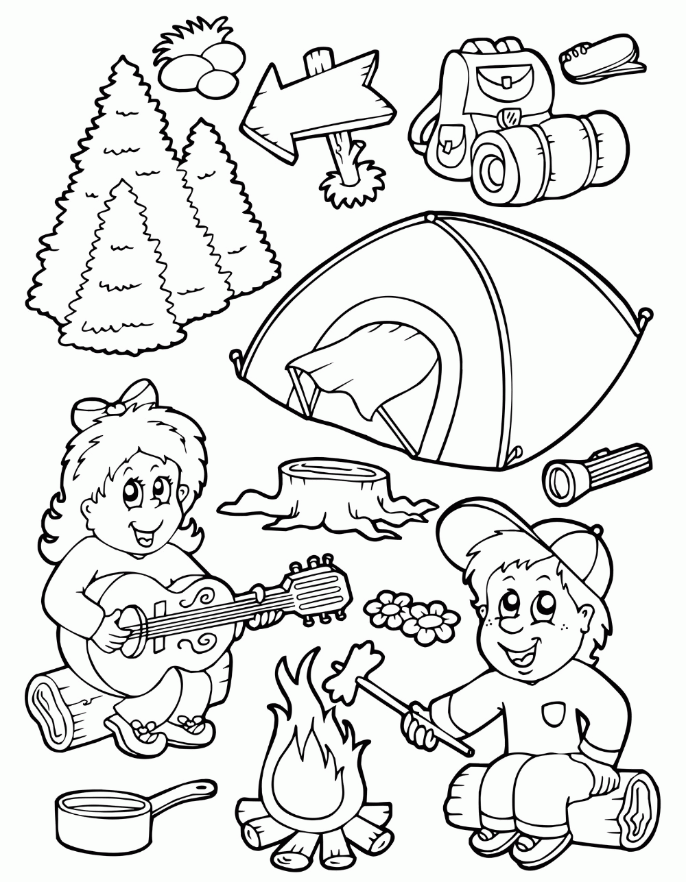 Free Free Coloring Pages Camping Download Free Free Coloring Pages 