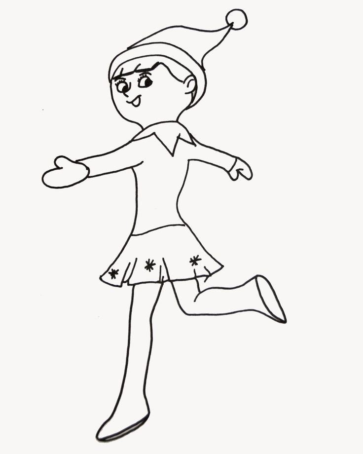 elf on a shelf coloring pages free