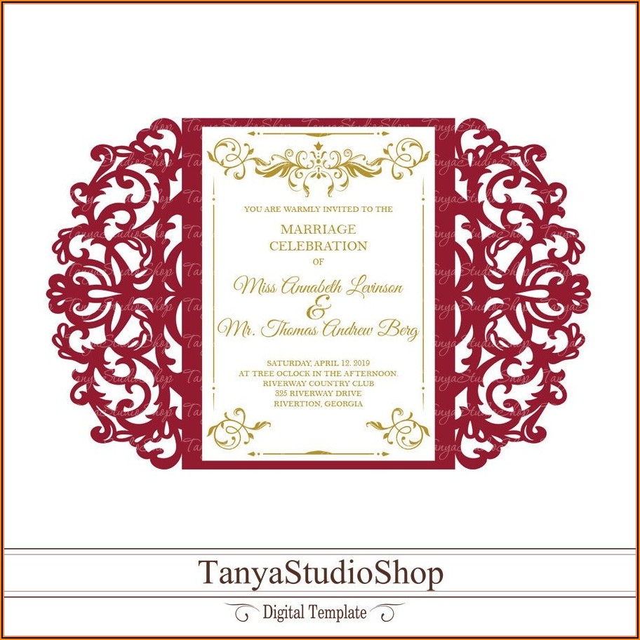 Free Gate Fold Invitation Template Template 2 Resume Examples