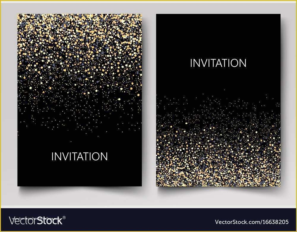 Free Glitter Invitation Template Of Invitation Template With Gold 