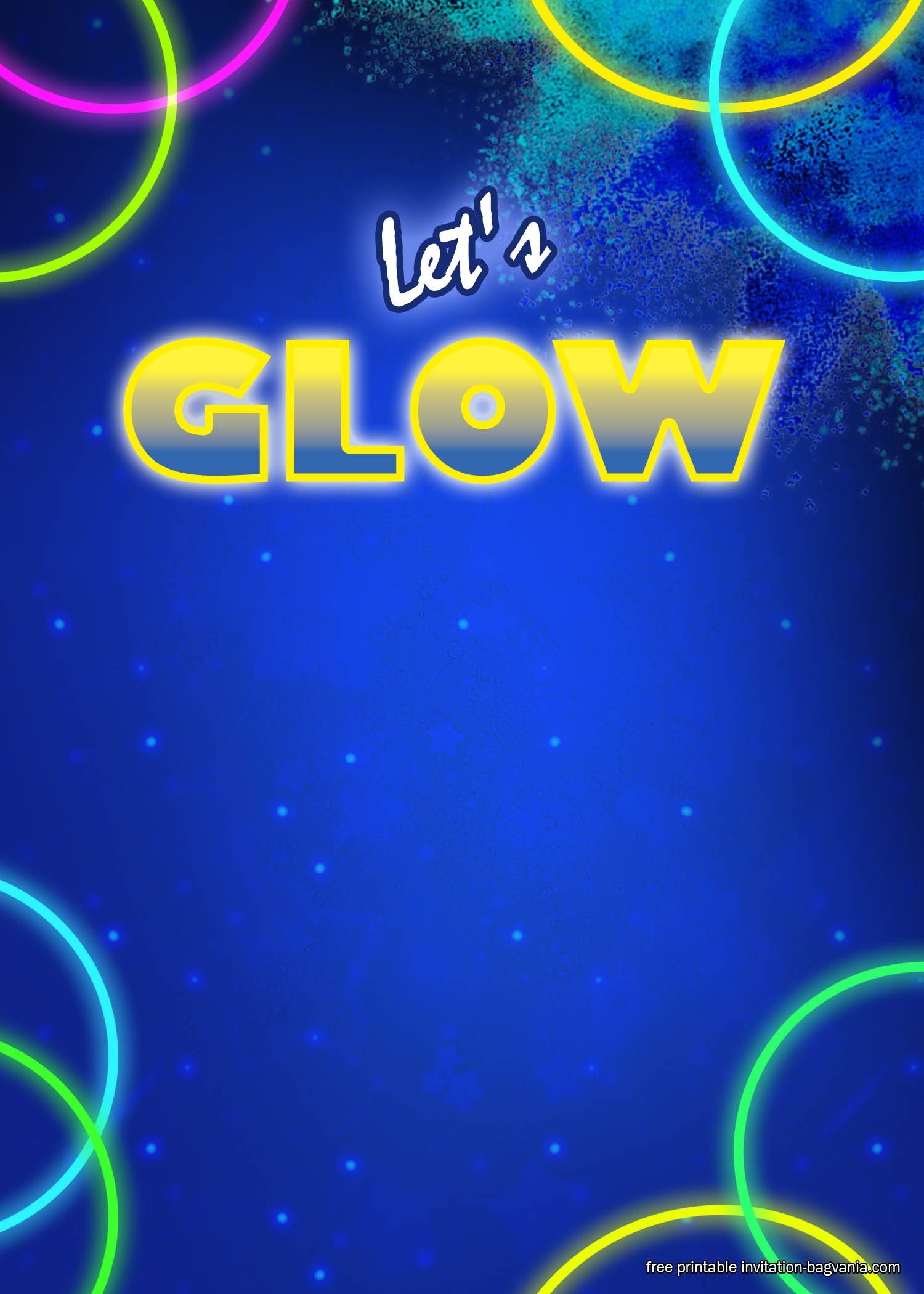 FREE Glow In The Dark Birthday Invitation Templates FREE Printable