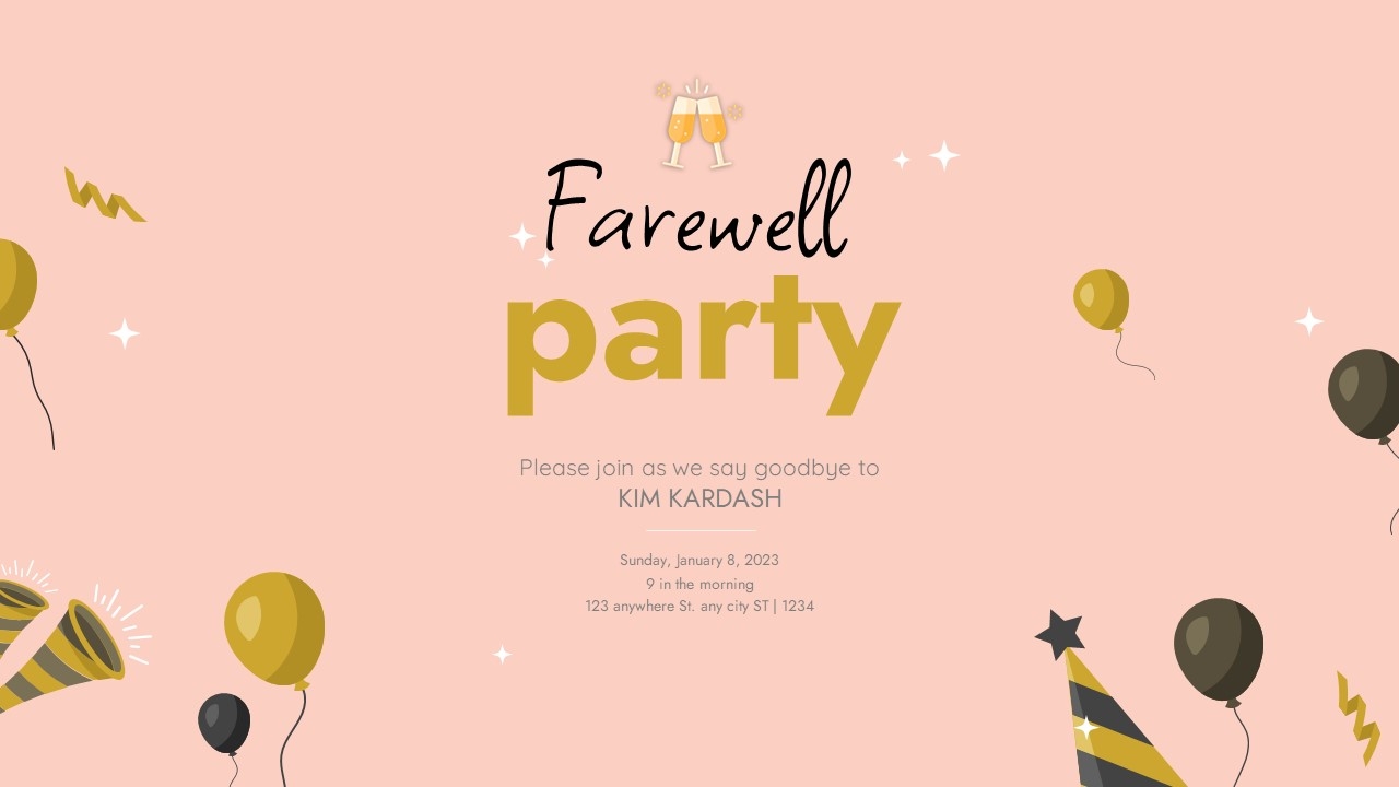 farewell invitation free template