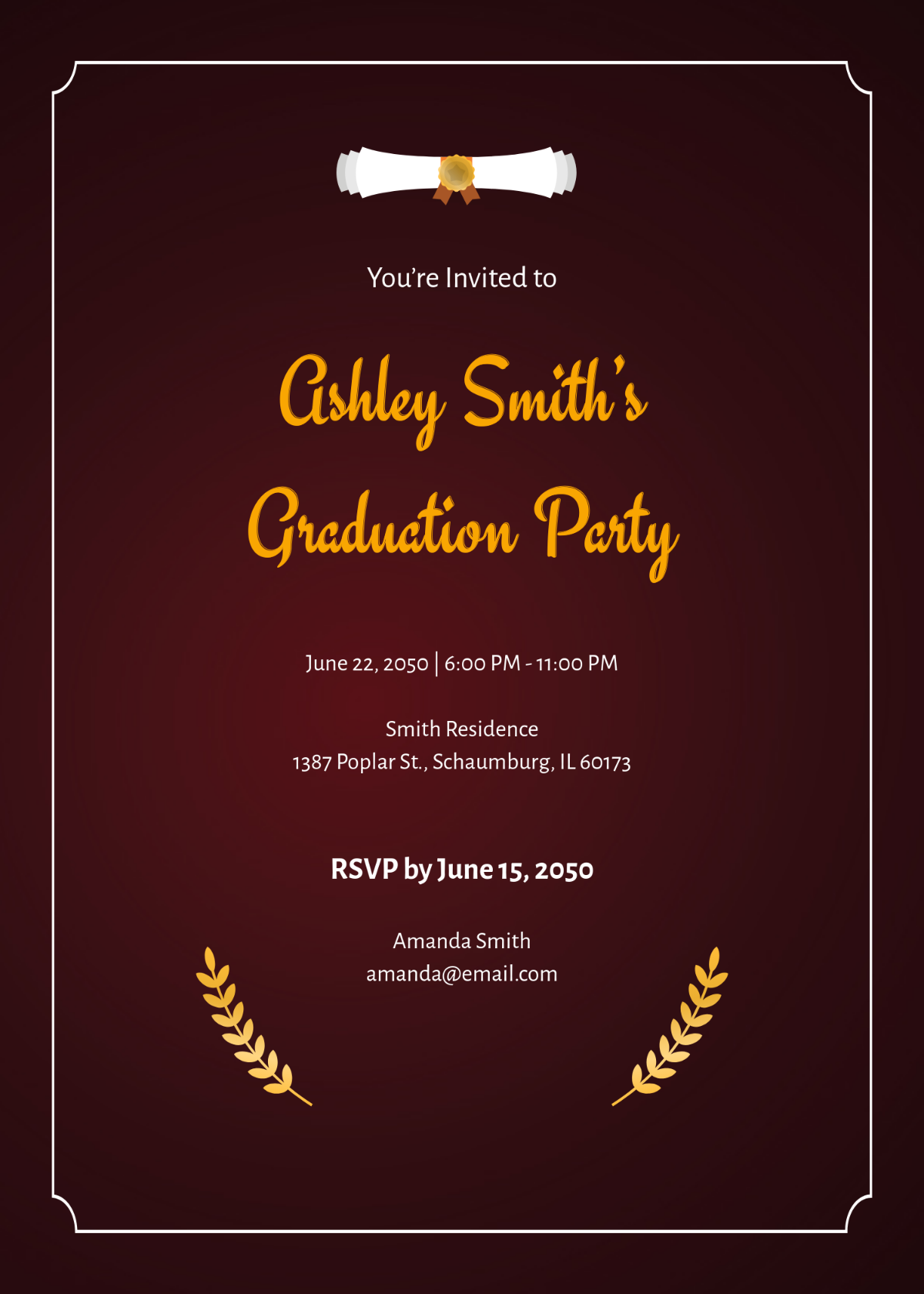 Free Graduation Formal Invitation Template To Edit Online