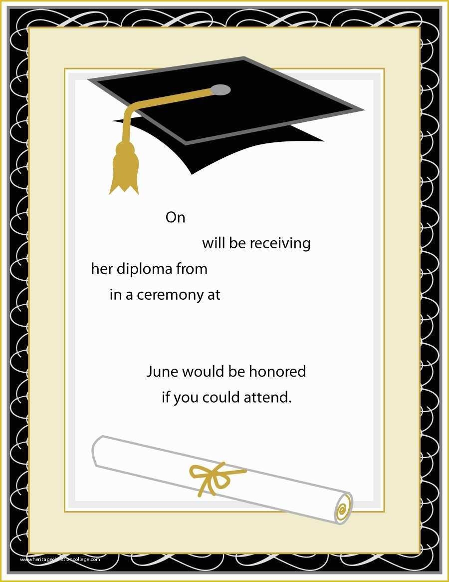 free printable graduation party invitation templates for word