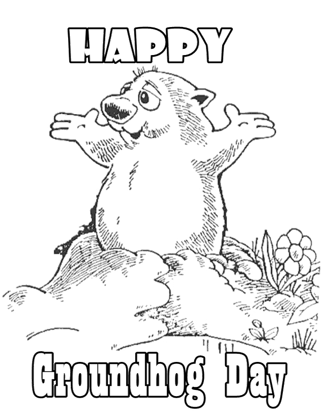 Free Groundhog Day Printable Coloring Page Free Printable Coloring Pages