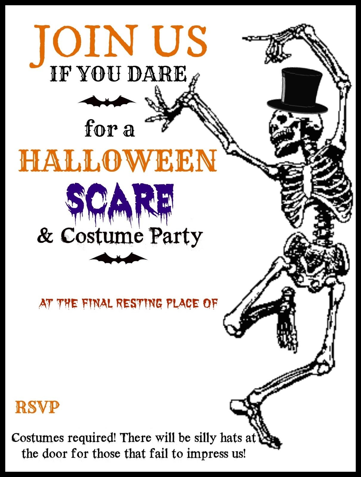 Free Halloween Invitations Templates From The Invitations To The 