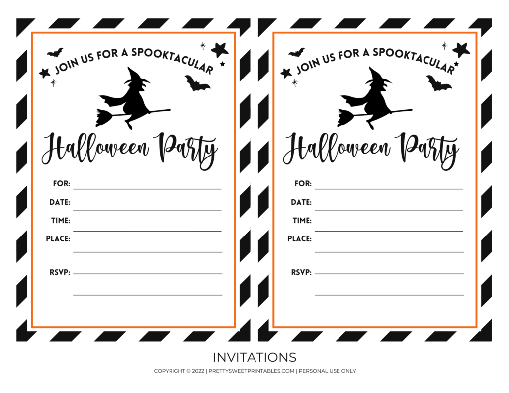 Free Halloween Party Printables Pretty Sweet