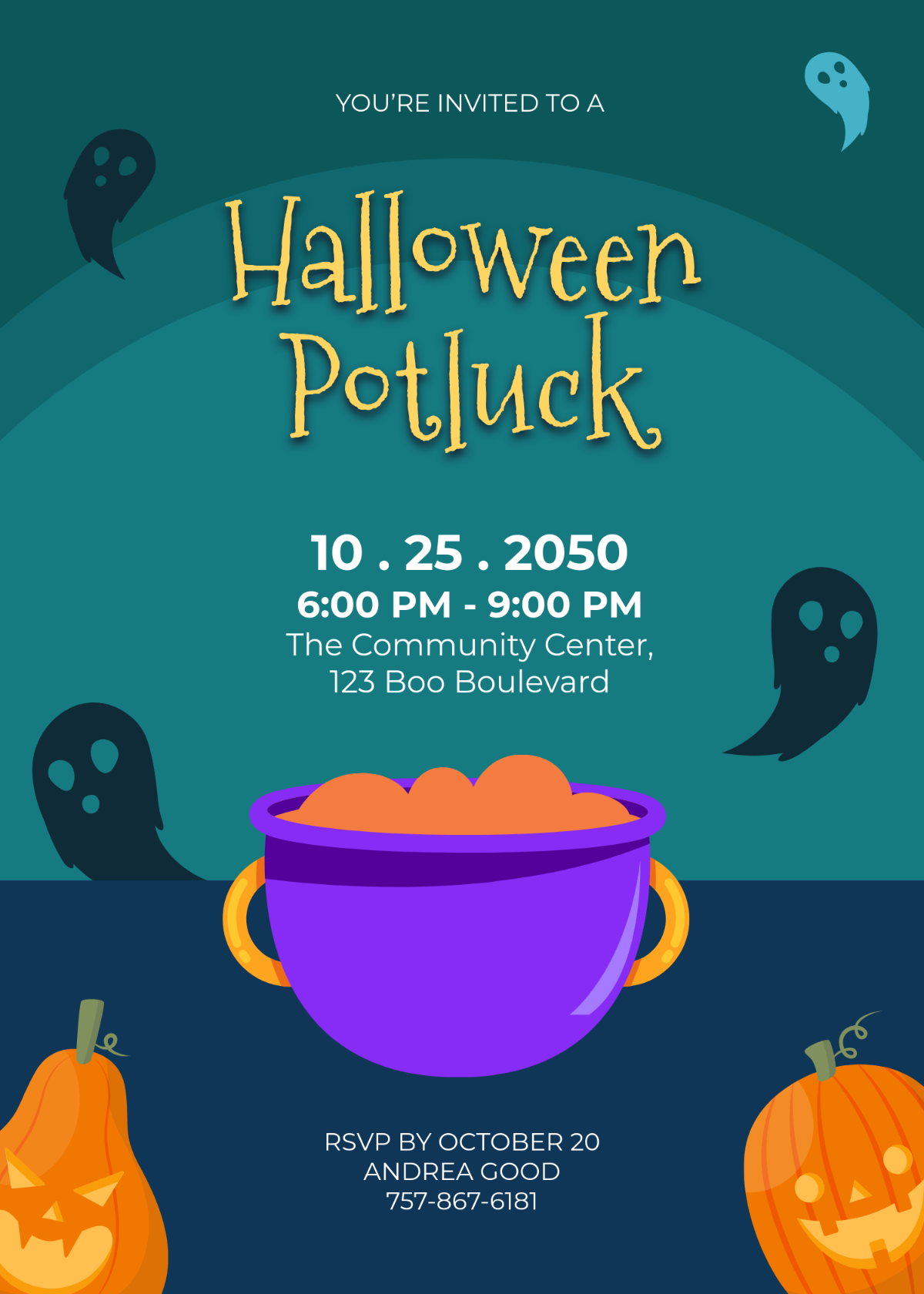 free editable halloween invitation template