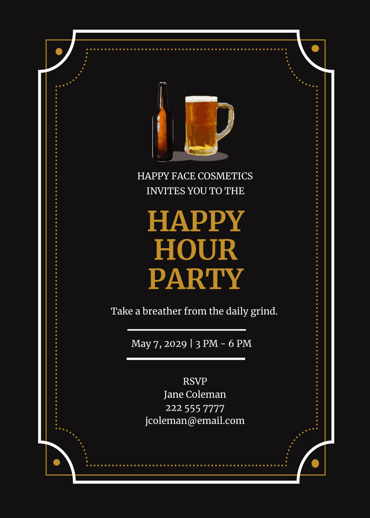 free happy hour invitation template