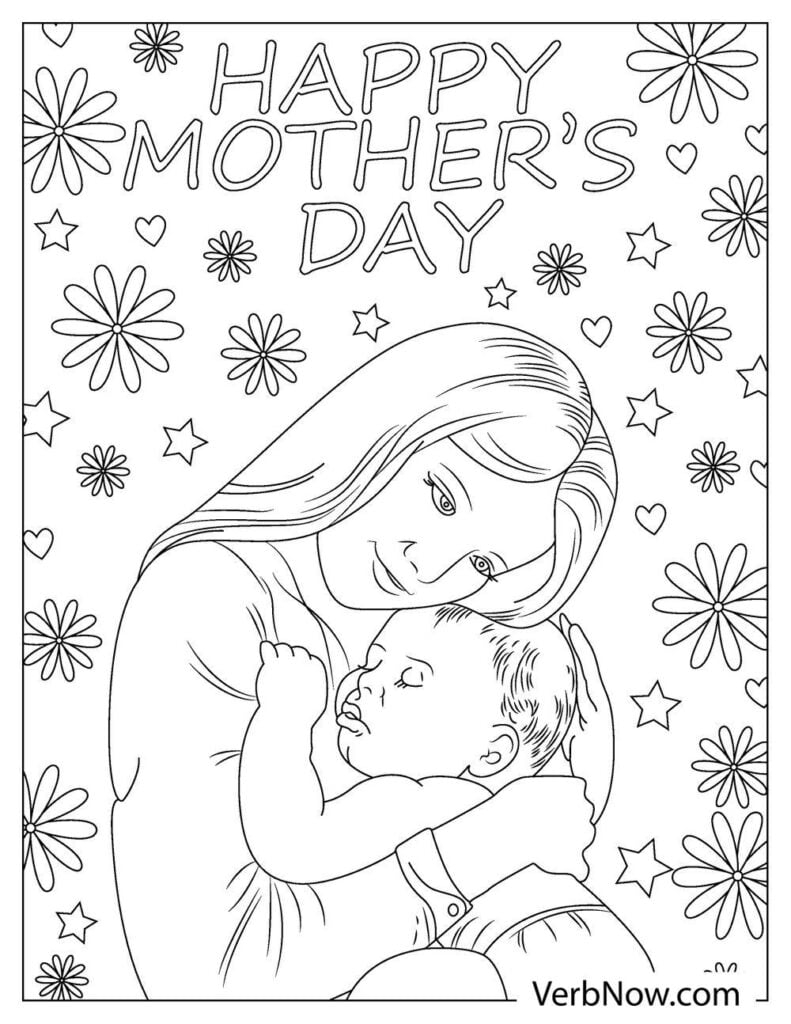 happy mothers day coloring pages free