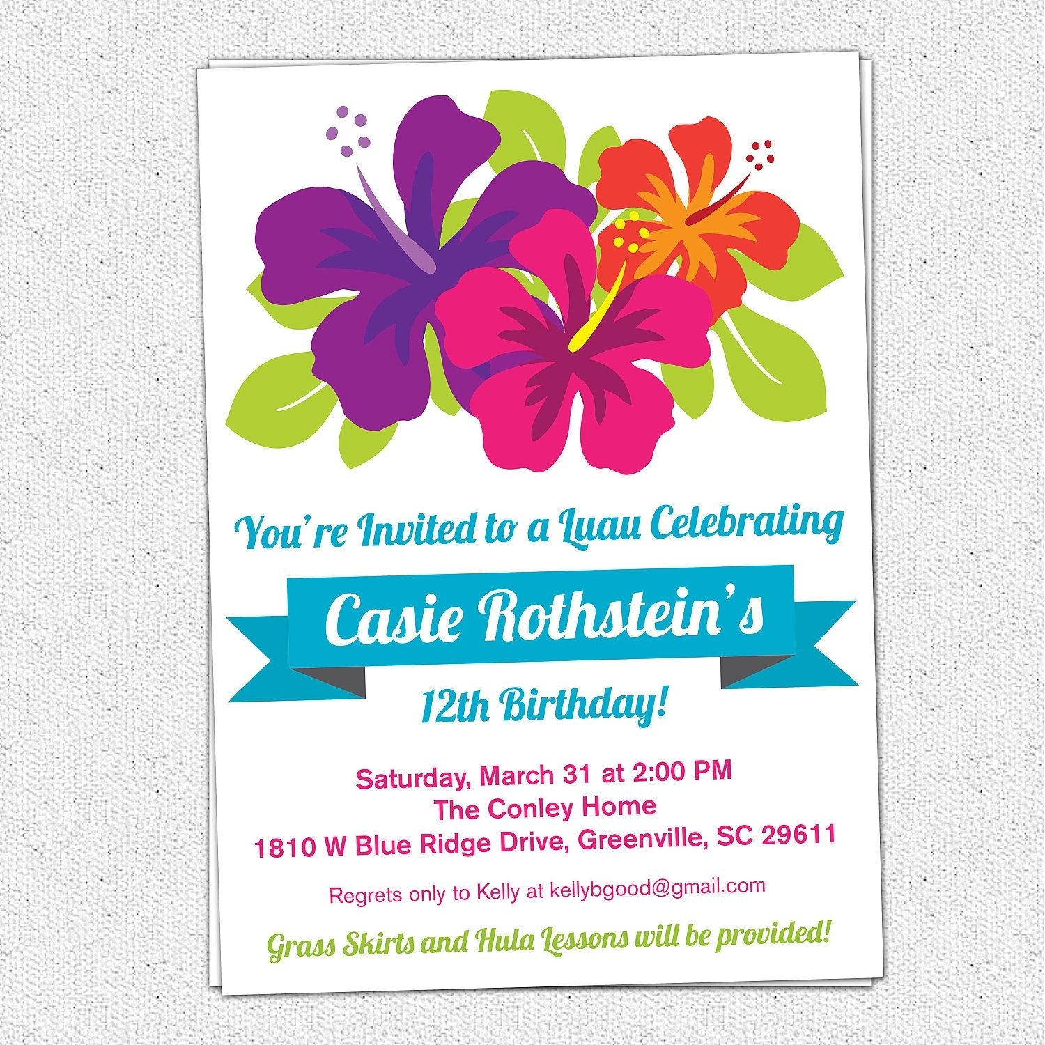 free printable luau party invitations templates