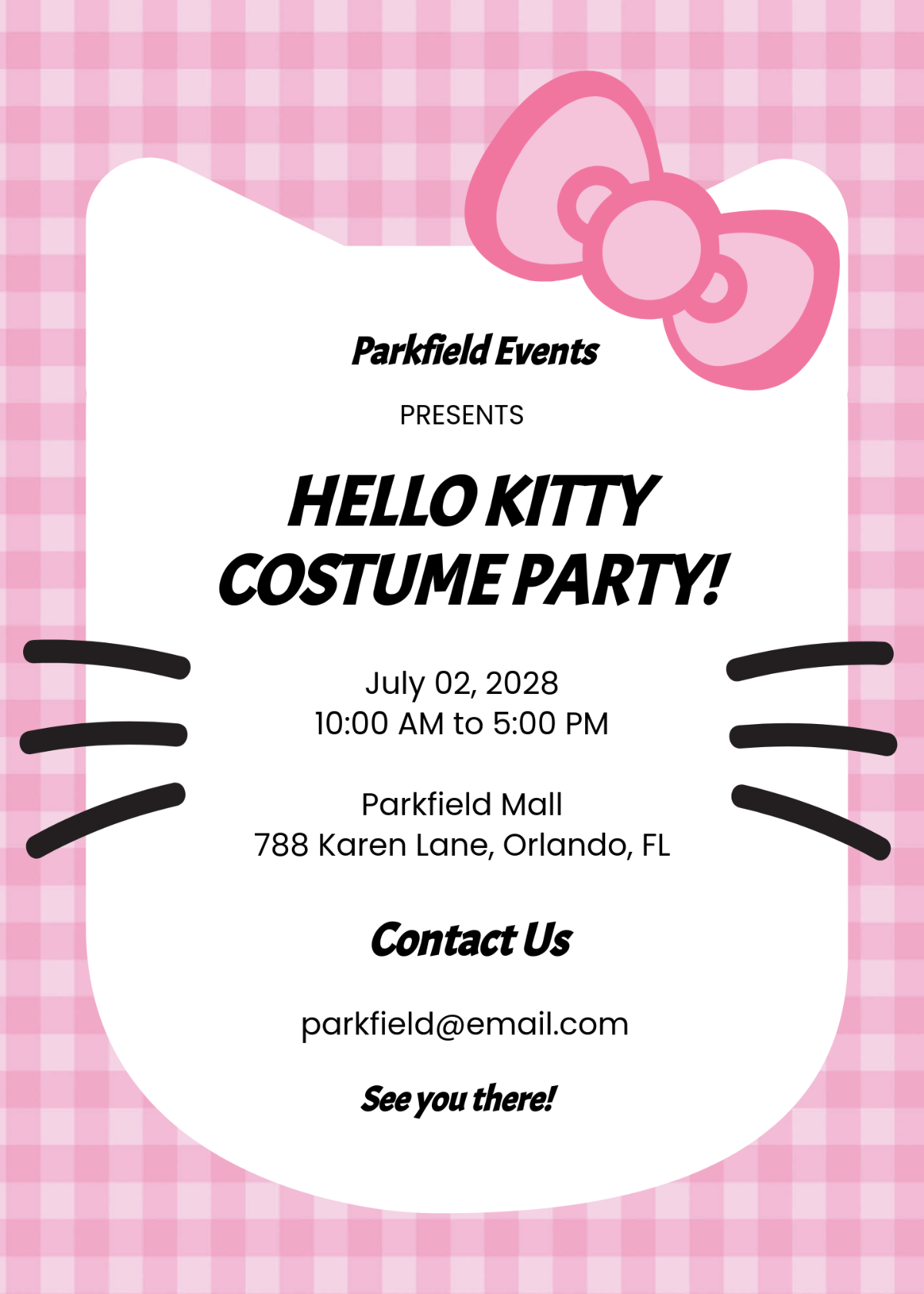free hello kitty birthday invitation template