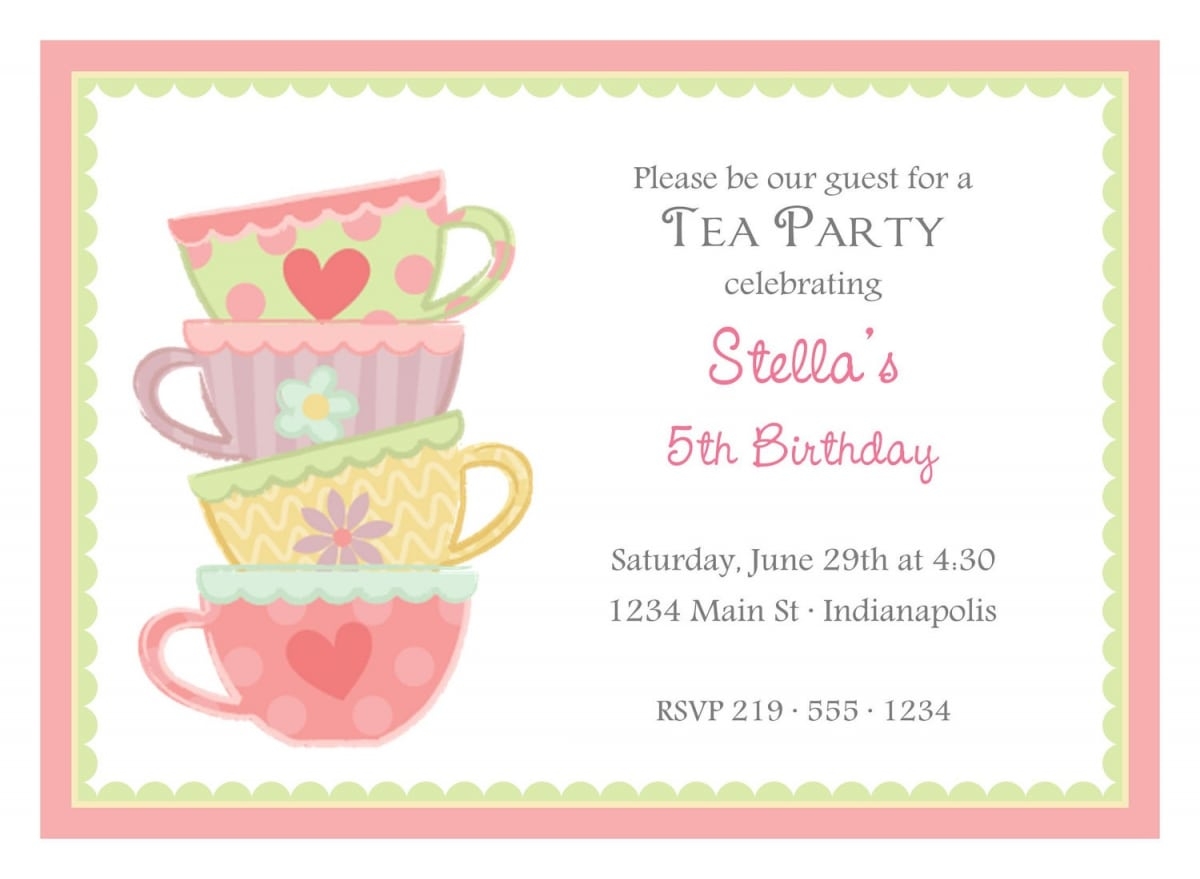 Free High Tea Invitation Template Invitationorb