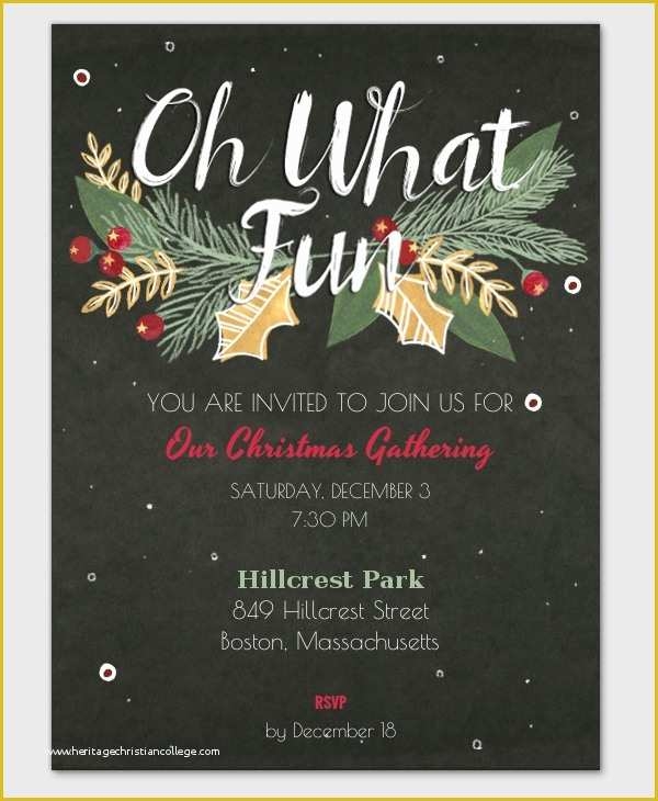 free christmas invite templates email