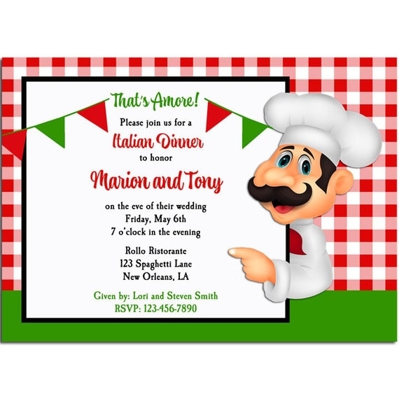free italian dinner invitation template
