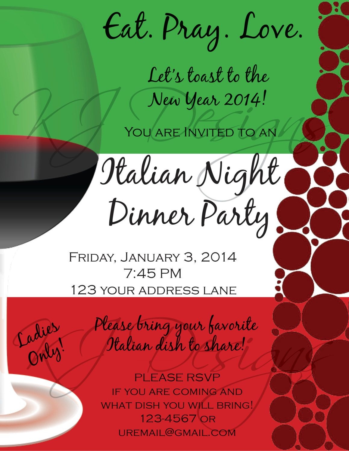 Free Italian Dinner Invitation Template Nisma Info