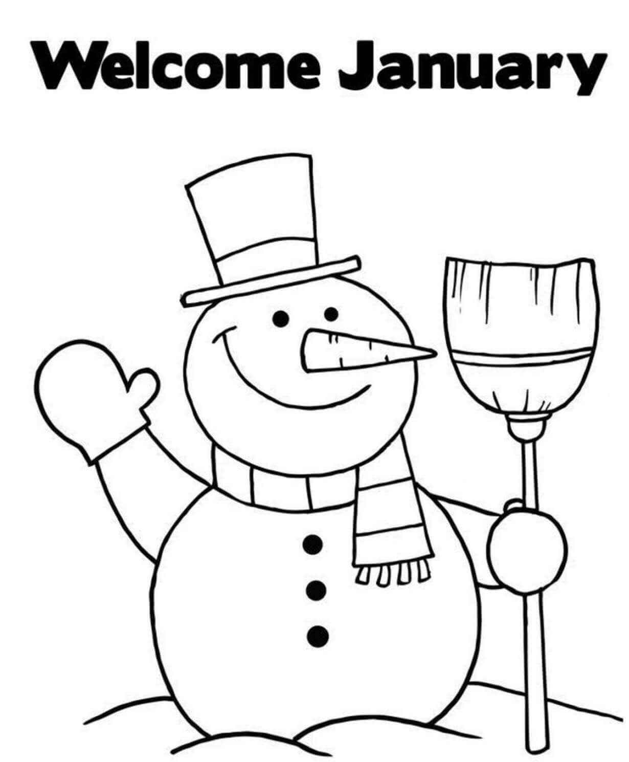 free january coloring pages