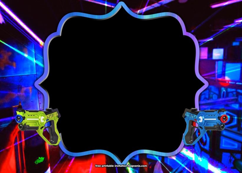 Free Laser Tag Birthday Party Invitation Template