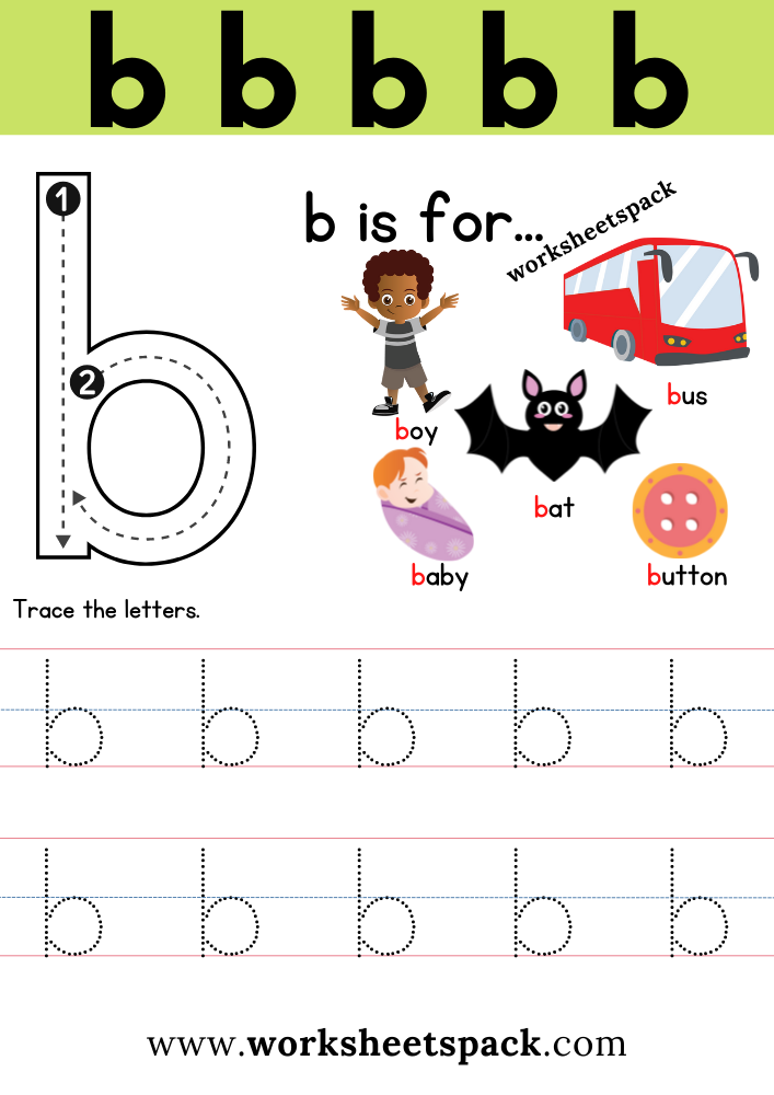 letter b worksheets free printables