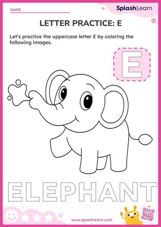 FREE Letter E Coloring Worksheets Preschool Letters Letter 51 OFF