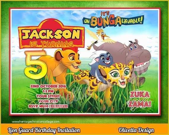 Free Lion Guard Invitation Template Of Lion Guard Invitation Lion Guard