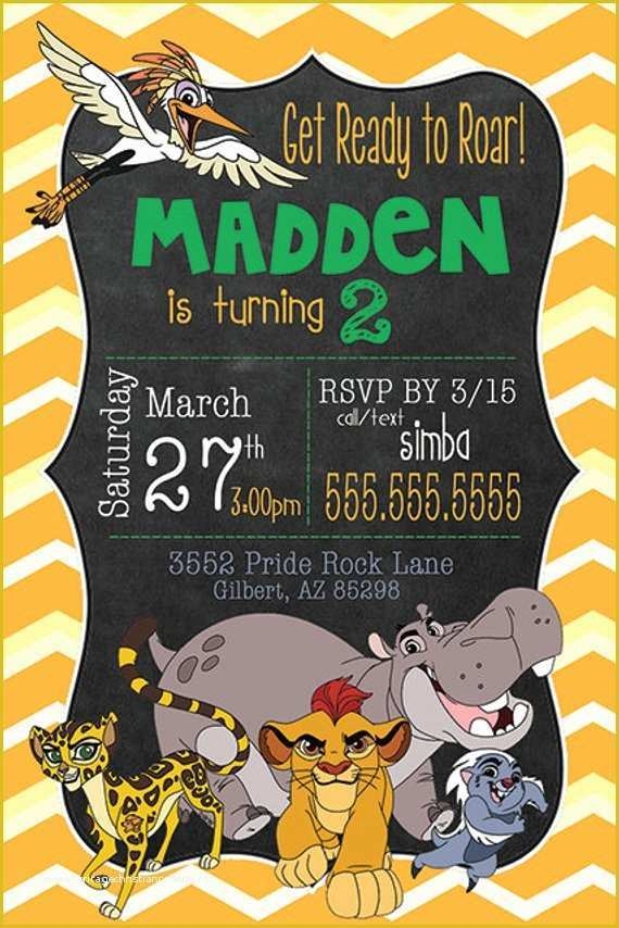 Free Lion Guard Invitation Template Of The Lion Guard Birthday 