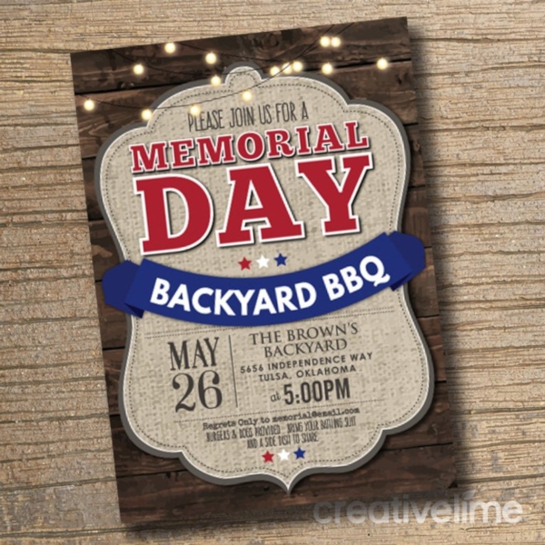 Free Memorial Day Invitation Templates Free Templates Printable