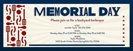 free memorial day invitation templates