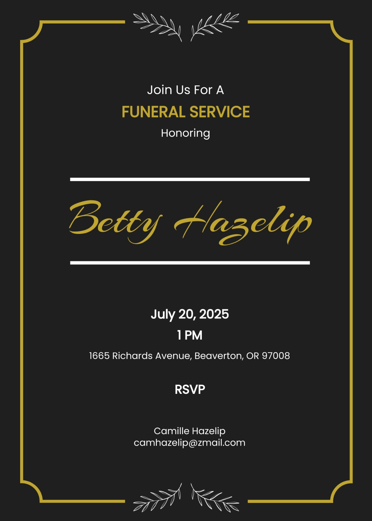 FREE Memorial Invitation Templates Examples Edit Online Download