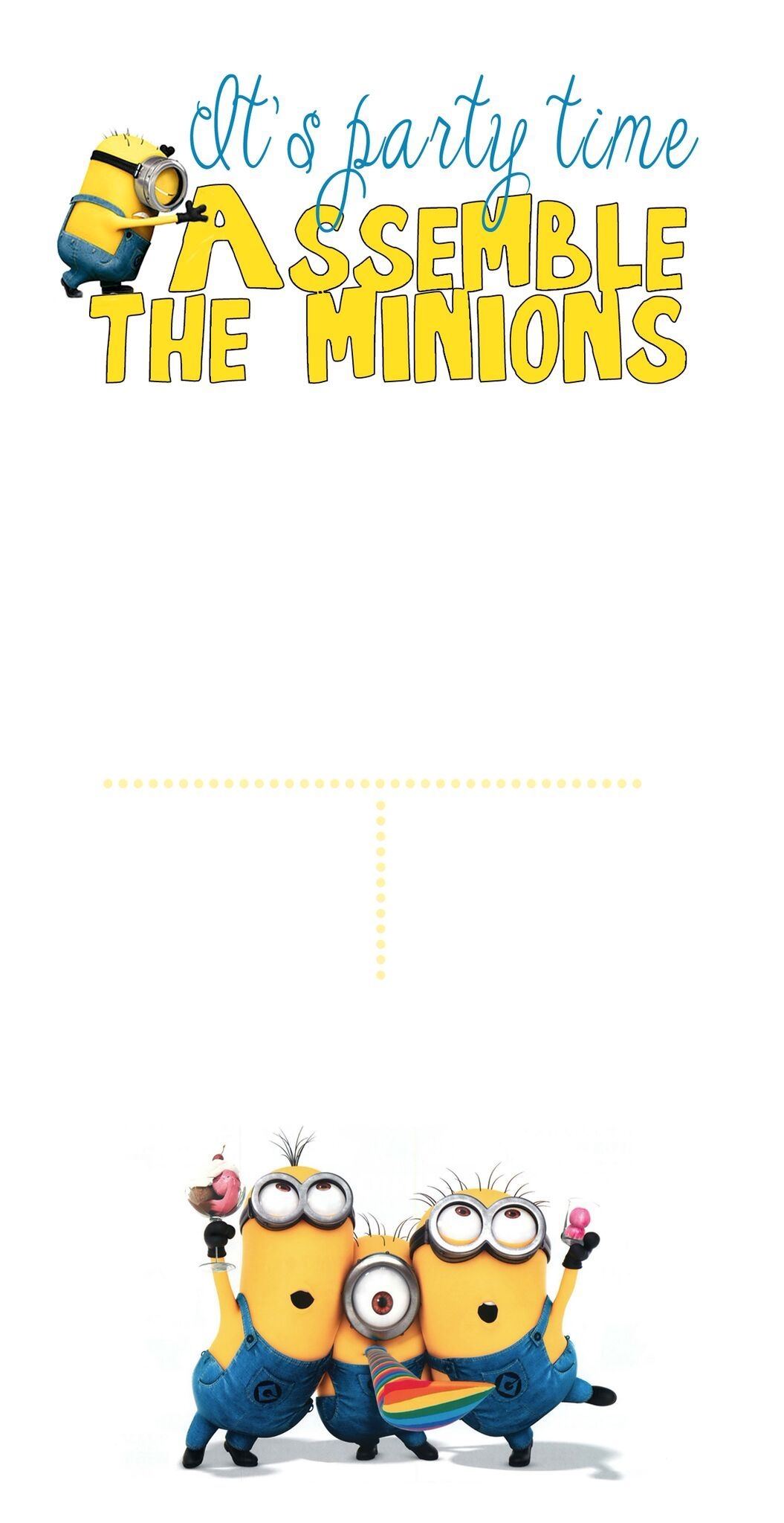 free minion party invitation template