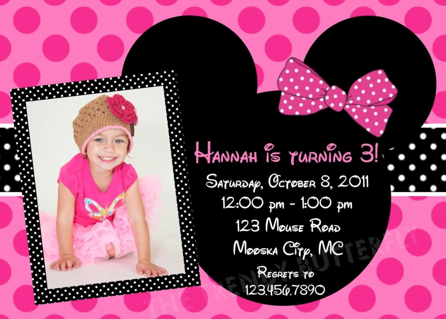 free minnie mouse 1st birthday invitations templates