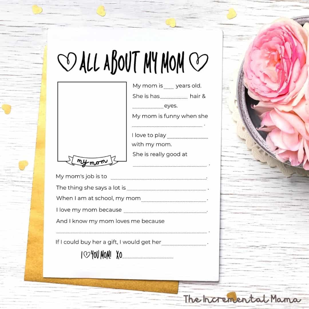 Free Mothers Day Questionnaire Printable Gift For Mom Worksheets Library