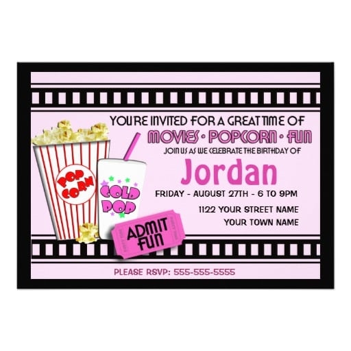 Free Movie Invitation Template